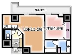 ジーニス大阪WEST棟の間取り画像