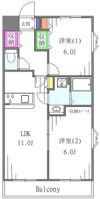 パレロワイヤル朝日5丁目の間取り画像