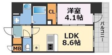 エスリードレジデンス梅田グランゲートの間取り画像