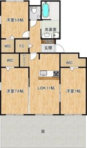 クロノス55東野の間取り画像