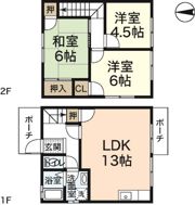 濱本メゾネット祇園の間取り画像