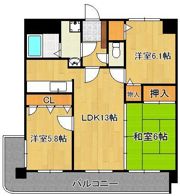 ヒルサイド守恒の間取り画像