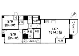 ライオンズマンション湊川公園の間取り画像
