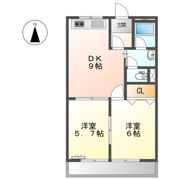 メゾン城土A棟（北）・B棟（南）の間取り画像