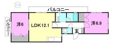 三愛ハイツの間取り画像