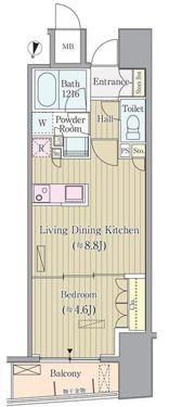リンデンコート市ヶ谷の間取り画像