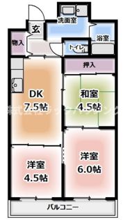 グロリーハイツ常盤の間取り画像