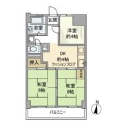 富士見台ファミリーマンションの間取り画像