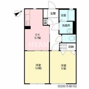 ディアス古賀島 B棟の間取り画像