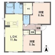 クレセオ森 B棟の間取り画像
