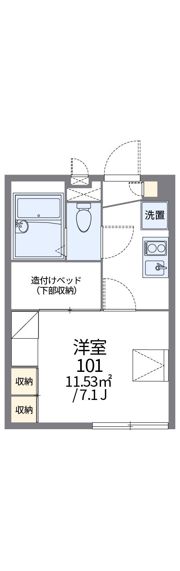 レオパレスプラスN＆Kの間取り画像