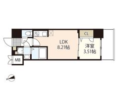 S-RESIDENCE観音公園aloriaの間取り画像