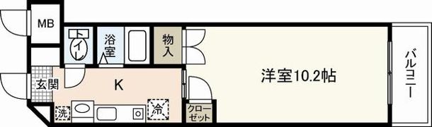 クレール西広島の間取り画像
