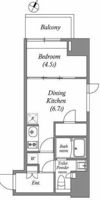 ラクレイス横濱関内の間取り画像