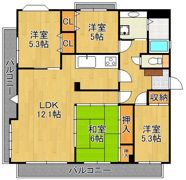 アメニティ三萩野 1102号室の間取り画像