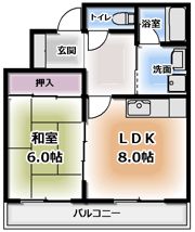 プロムナード菊水の間取り画像