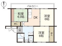 ビレッジハウス井口6号棟の間取り画像