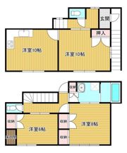 小金井市緑町4丁目貸家の間取り画像