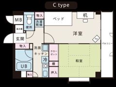 ドーミーいりなかアネックスの間取り画像