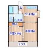 ベルグラン八木山南の間取り画像