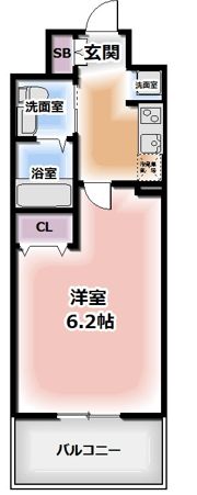 エステムプラザ梅田・中崎町IIIツインマークス サウスレジデンスの間取り画像