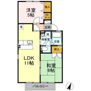 メルベーユ Aの間取り画像