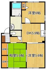 パットターンヒルズII B棟の間取り画像