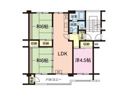 袖ケ浦団地7号棟の間取り画像