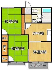 サンライフ水巻の間取り画像