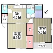 グッドパレス衣笠Ⅲの間取り画像