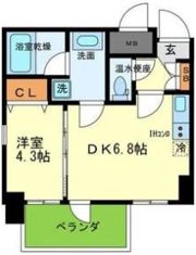 プレジオ東天満の間取り画像