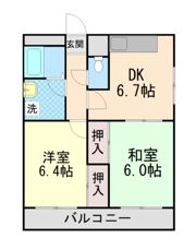 エクセル岩屋の間取り画像
