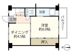 ビレッジハウス中野1号棟の間取り画像