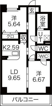 S-FORT鶴舞reale(リアーレ)の間取り画像