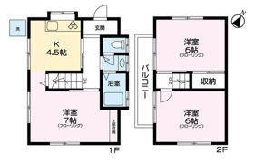 川越貸家の間取り画像