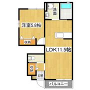 ウエストビラB棟の間取り画像