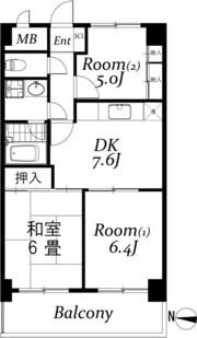 パピルスマンションの間取り画像