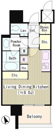 THE ROPPONGI TOKYO CLUB RESIDENCEの間取り画像