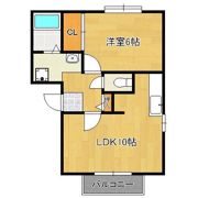 クレール祝町Iの間取り画像