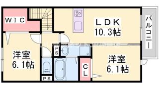 クローバー富士2号館の間取り画像