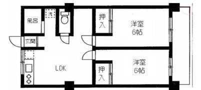 仙波長徳共同ハイツの間取り画像