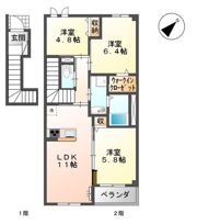 侑信輪Ⅱの間取り画像