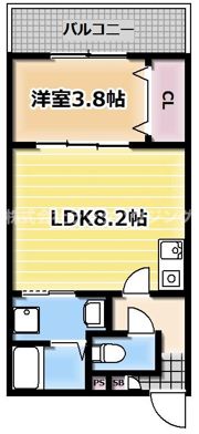 ジーメゾン寝屋川アベニールの間取り画像