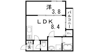 ルアナ新神戸の間取り画像