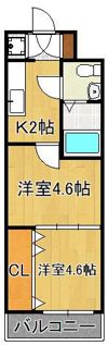 No.47 PROJECT2100小倉駅の間取り画像