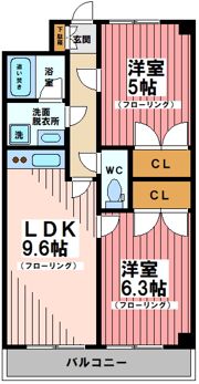 フレアつつじヶ丘の間取り画像