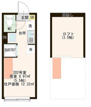 ハーモニーテラス町屋Ⅵの間取り画像