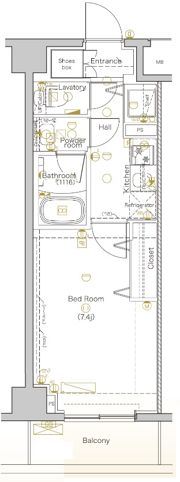 DIPS北千住の間取り画像