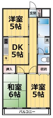 ヨコタハイツの間取り画像