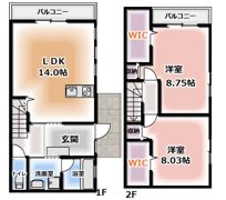 Le Bonheur 上野口の間取り画像